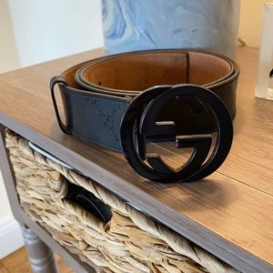 Men’s Gucci Supreme Belt - Black Size 38